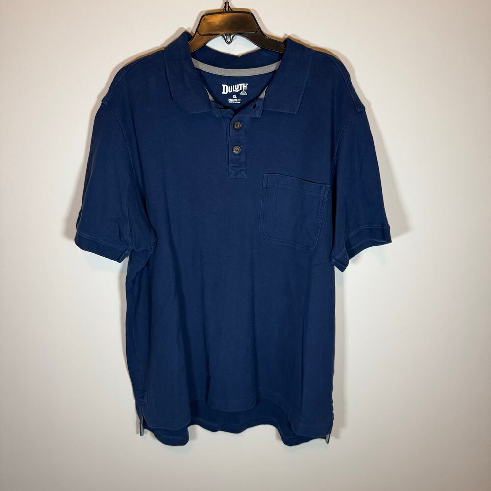 Men’s XL Navy Duluth Workman’s Breathable Outdoor Casual Short Sleeve Polo